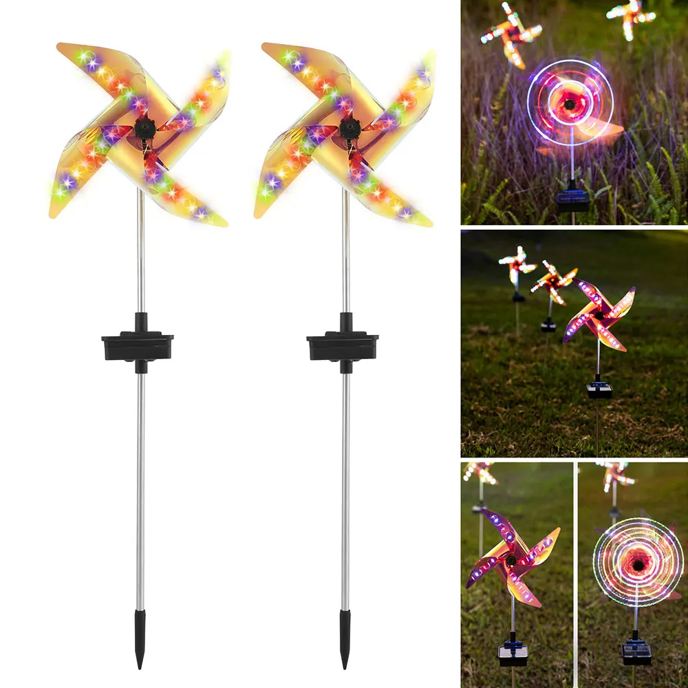 

Outdoor LED Solar Ground Windmill Light Garden Patio Lawn Landscape Decorative LampOutdoor Lighting