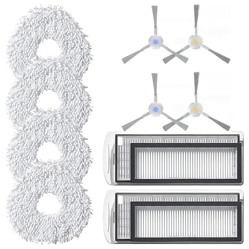 

Resuable Mop Cloth For Robot Sweeping Narwal T10 Accessories Parts Microfiber Filter Side Brush Mop