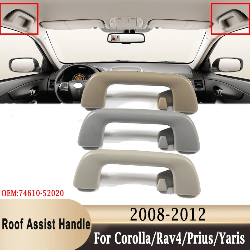 

For Toyota Corolla Yaris Vios Rav4 Prius EZ Interior Roof Safety Handle Ceiling Armrest Handrail Pull Hand Replace 74610-52020