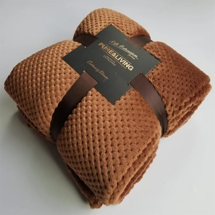 Мягкие теплые фланелевые одеяла для кровати однотонные розовые синие коралловые