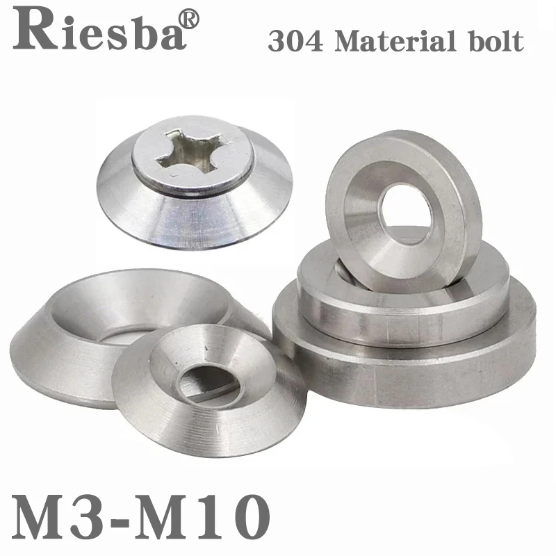 

Коническая прокладка «рыбий глаз» из нержавеющей стали 304, потайной винт, вогнуто-выпуклая коническая прокладка, твердая декоративная прок...