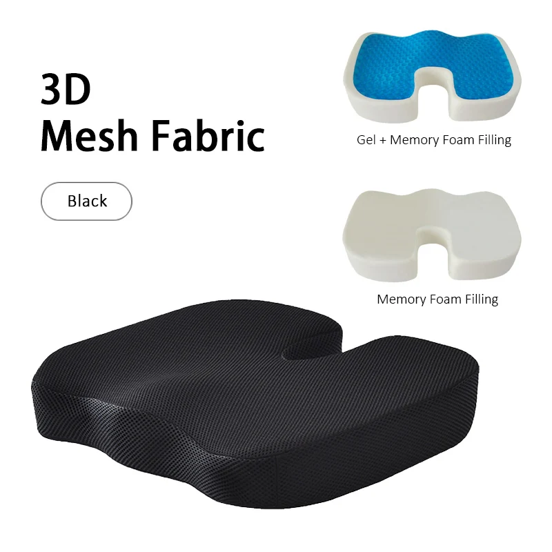 

Gel Orthopedic Memory Cushion Foam U Coccyx Travel Seat Massage Car Office Chair Protect Healthy Sitting Breathable Pillow