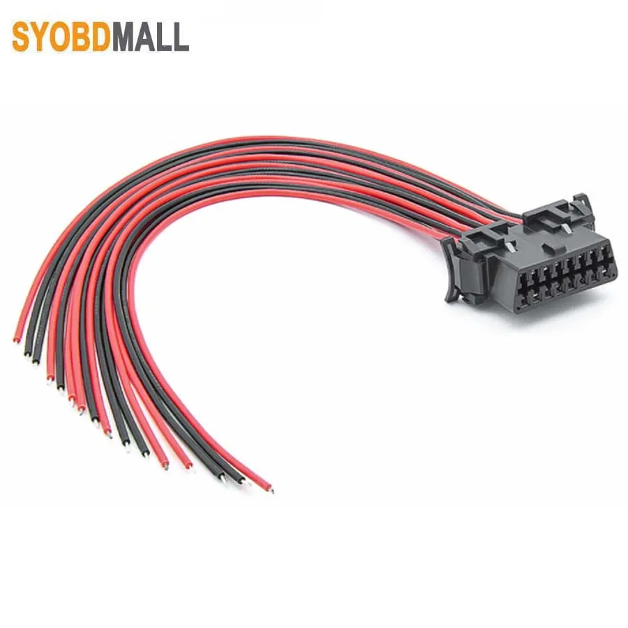Удлинитель с зажимом «мама» 30 см для Hyundai/Kia, модель OBD, 16-контактный разъем «мама» для разъема «сделай сам», Автомобильный Кабель ЭБУ