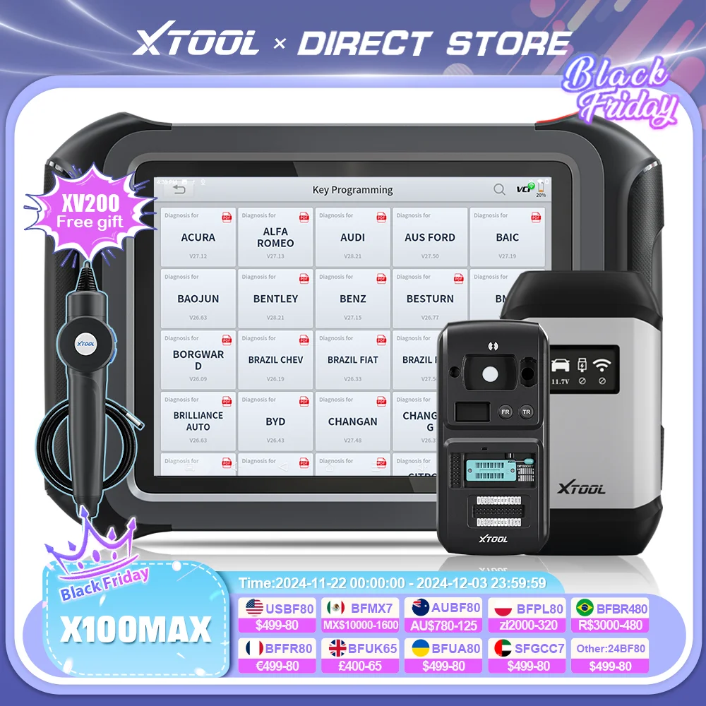 XTOOL X100 MAX Профессиональный инструмент для программирования ключей Все системы
