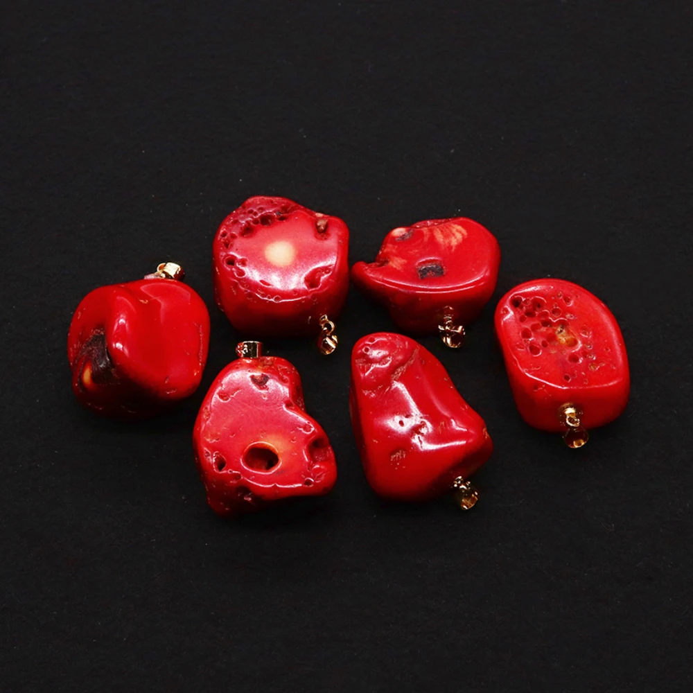 

Sea Bamboo Coral Small Pendant Irregular Natural Red Coral Pendant Used Jewelry Making DIY Necklace Women's Earring Jewelry Gift