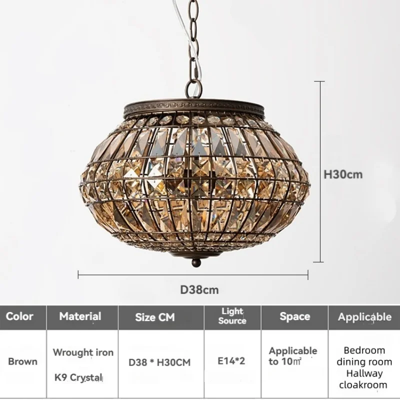 

Винтажный хрустальный подвесной светильник Artpad