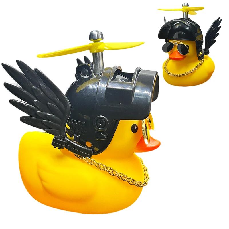 Резиновая утка, игрушечная машина, украшения для приборной панели автомобиля, желтая утка, украшения с шлемом для велосипеда, украшения в виде желтой утки, аксессуары для двигателя