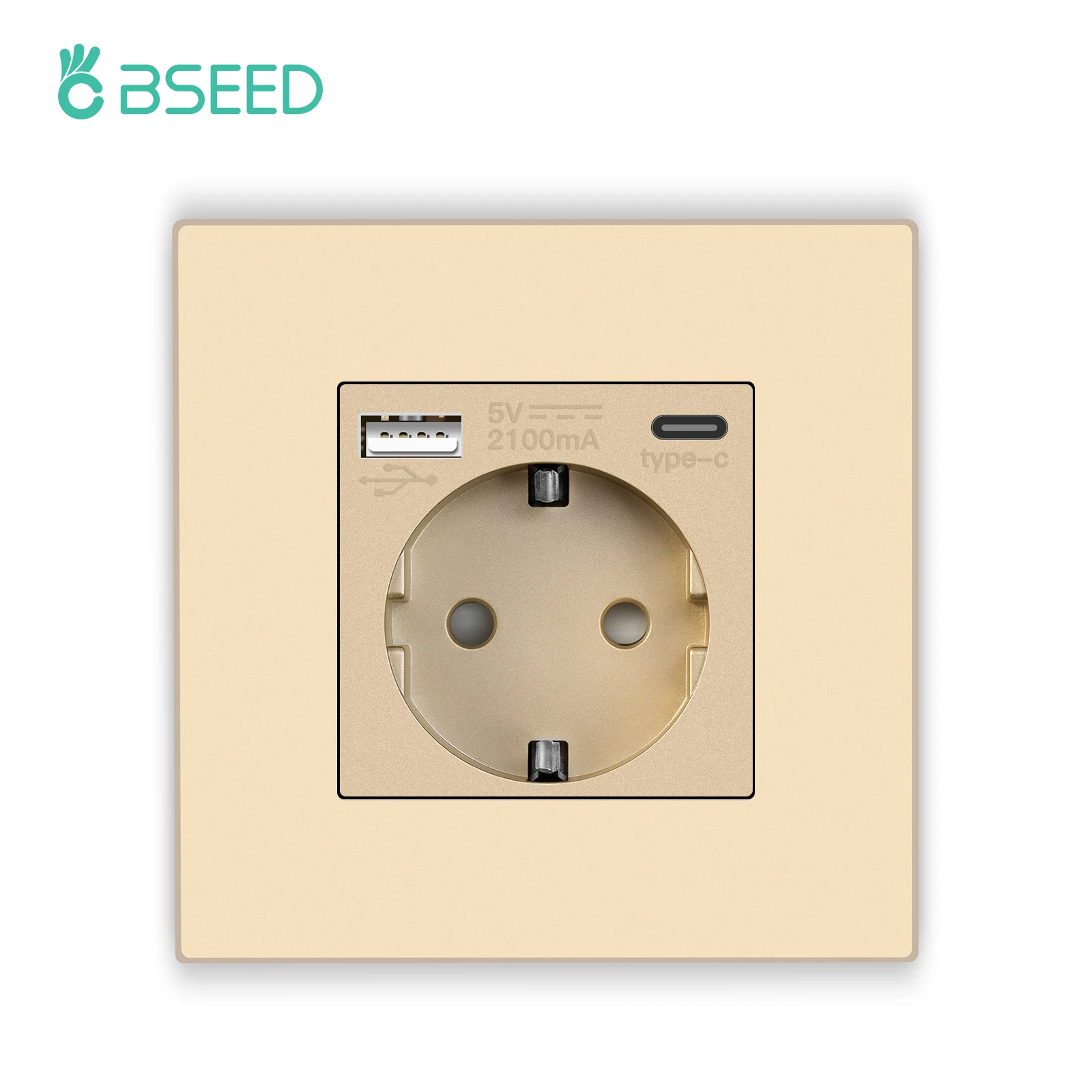 

Розетка настенная BSEED EU с USB 5В 2.1А