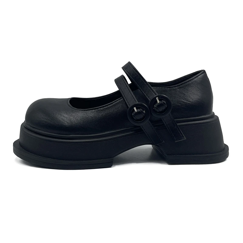 

Women's Shoes Platform British Style Oxfords Soft Round Toe Clogs Preppy Leather Retro Mary Janes Med PU Basic Rubber Wedges