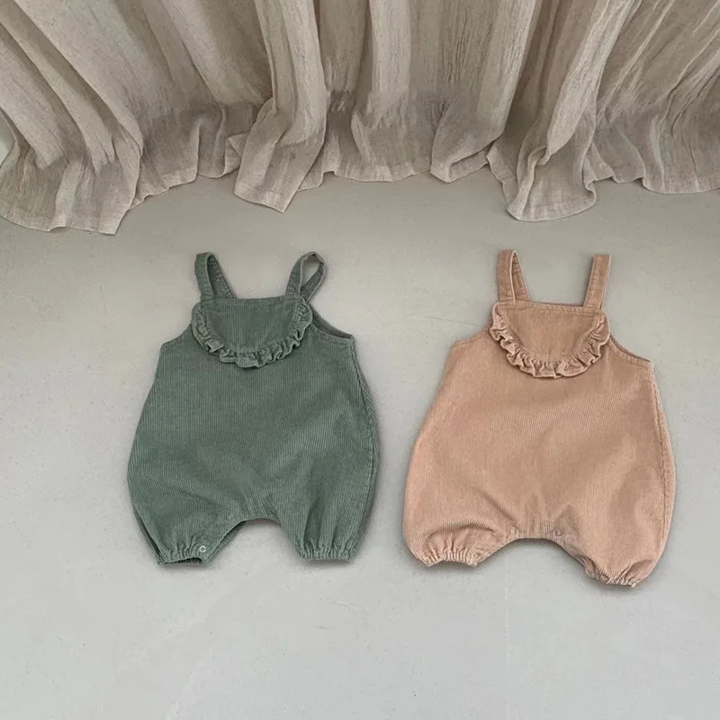 

Детские комбинезоны HAYANA, вельветовые Комбинезоны для маленьких мальчиков и девочек, комбинезоны с оборками