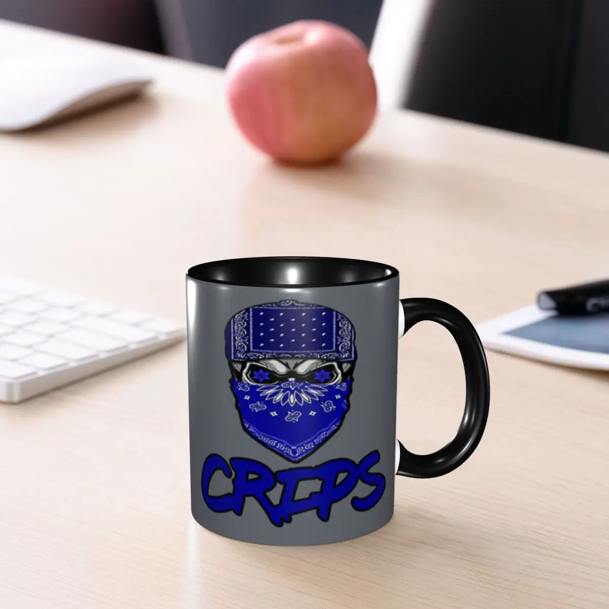 Promo Skull Gang Crips Shower Curtain Mugs Novelty Cups Print Humor Graphic R346 coffee cups |