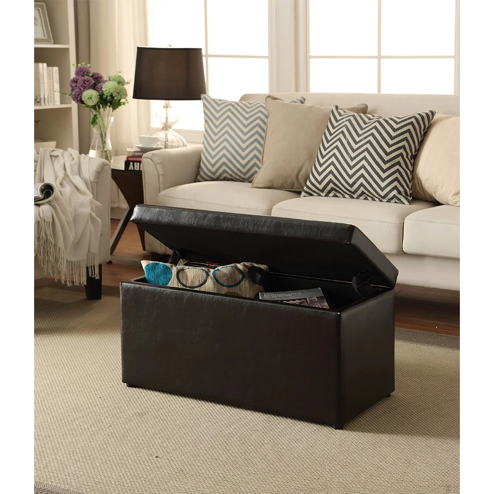

Storage Bench Better Homes & Gardens 30-inch Hinged Storage Ottoman, Brown
