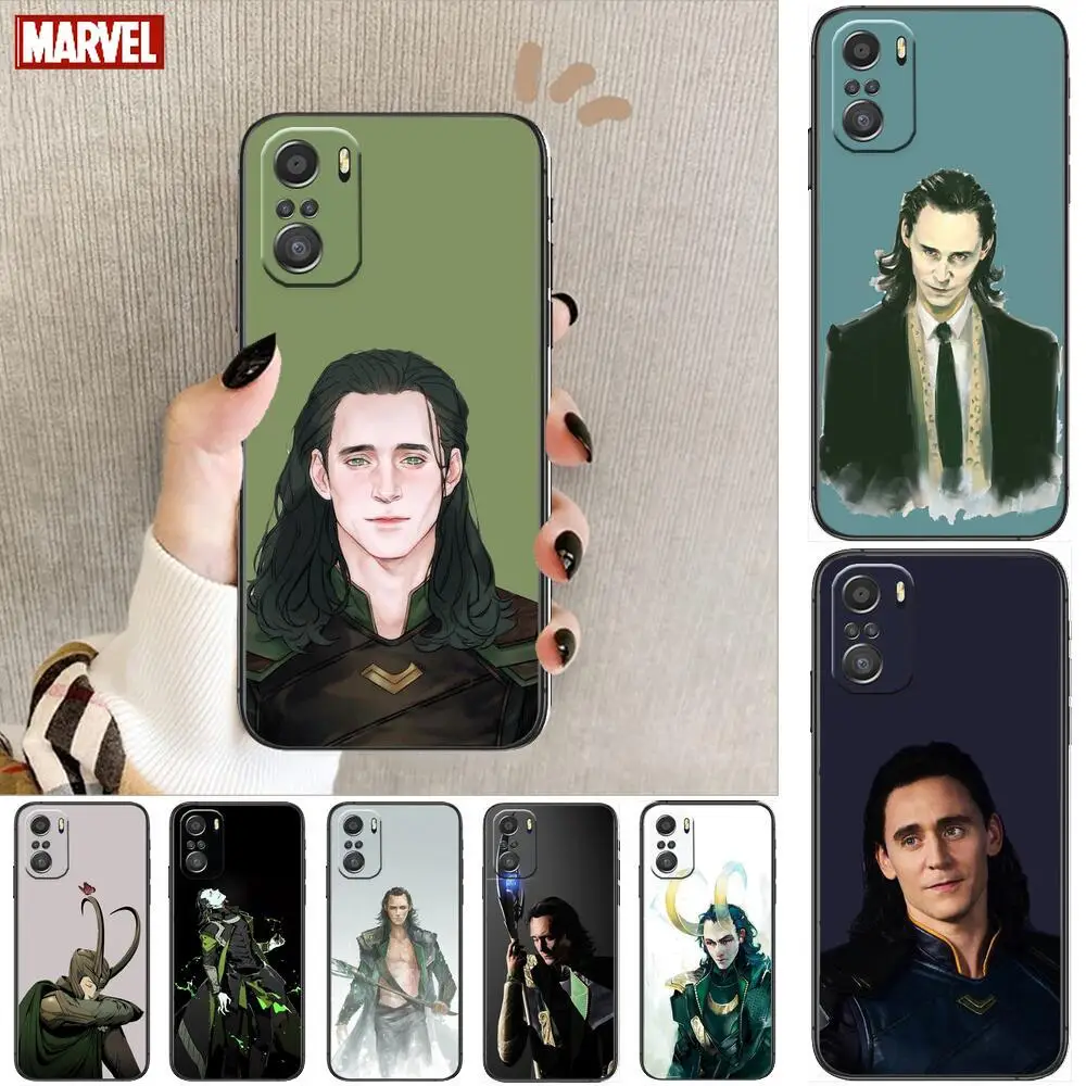 

MARVEL The Avengers Loki Phone Case For xiaomi redmi 11 Lite pro Ultra 10 9 8 MIX 4 FOLD 10T Black Cover Silicone Back Prett