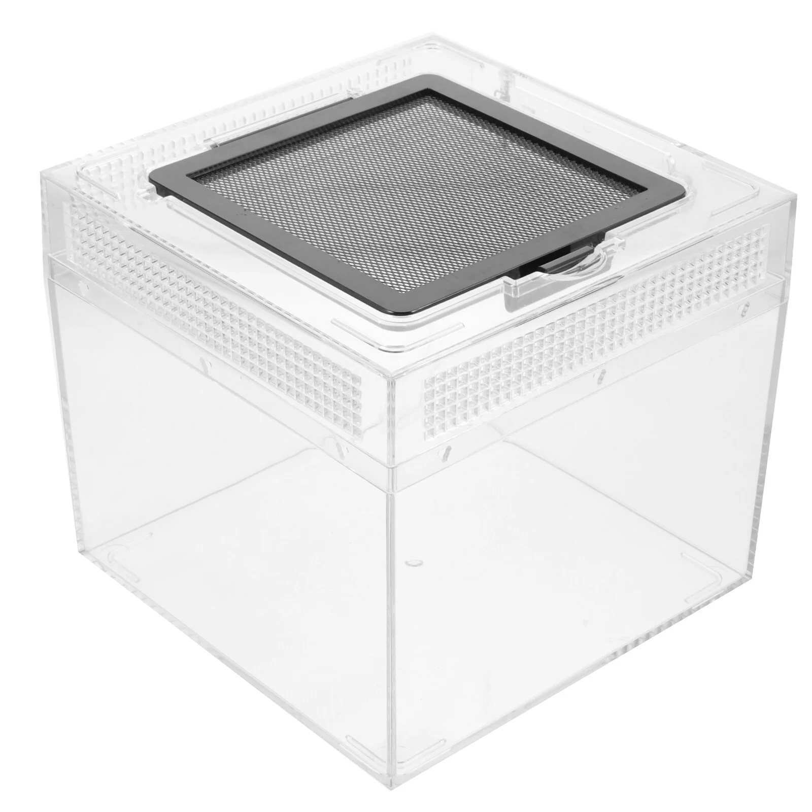 

Small Terrarium Transparent Reptile Box Reptiles Incubator Breeder Lizard Feeding Spider 20x20x18cm Enclosure