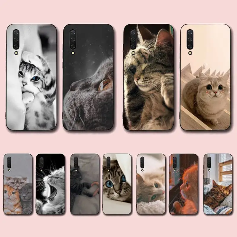 

Cute Cat Phone Case for Xiaomi mi 5 6 8 9 10 lite pro SE Mix 2s 3 F1 Max2 3