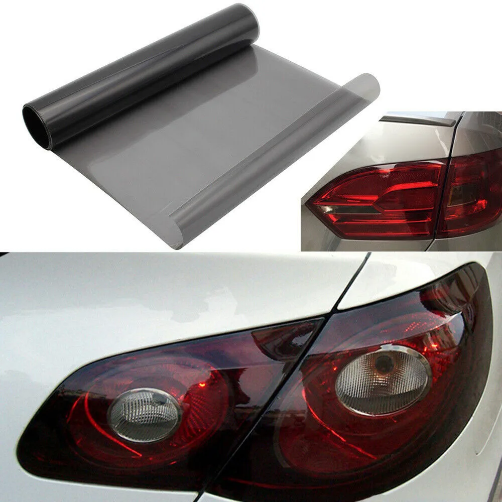 

1 Roll 12 X 79〞Car Light Black Tint Headlights Fog Taillight Film Vinyl Wrap Headlamp Film Tinted Film PVC Auto Modified
