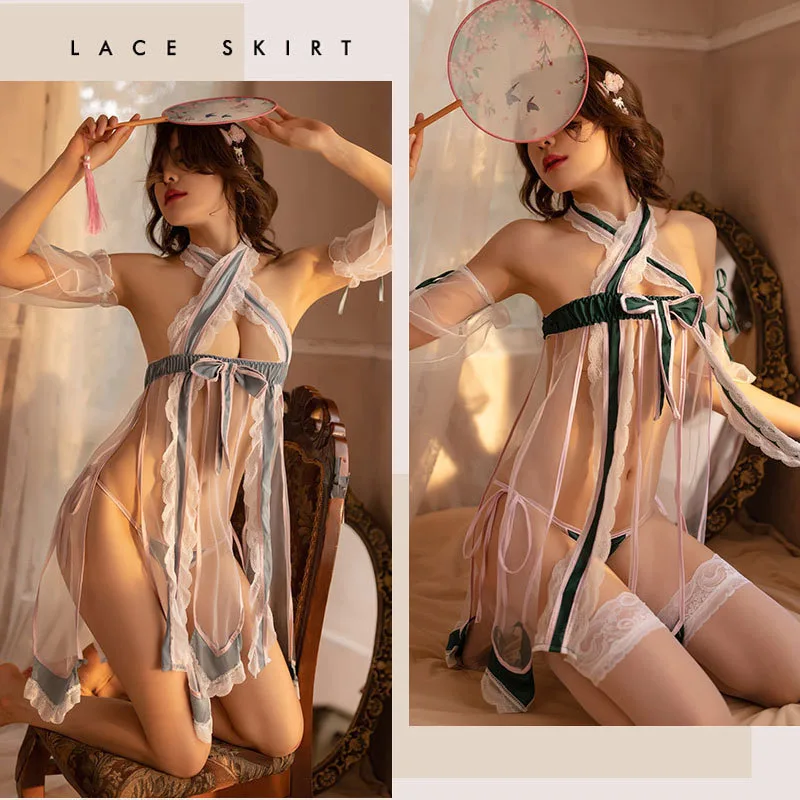 

Sexy Lingerie Women's Perspective Revealing Breasts Temptation Classical Split Provocative Suit Cosplay Sexy