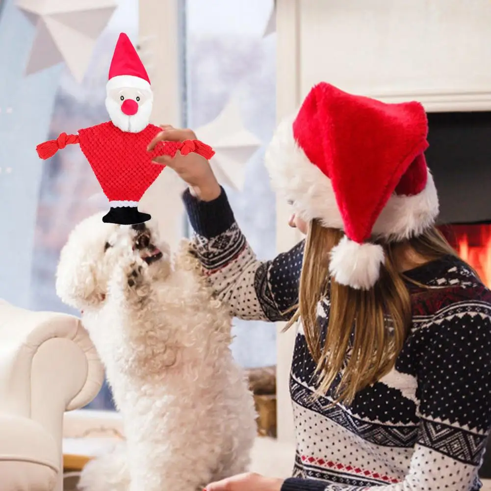 

Dog Chew Toys Christmas Dog Toys Christmas Dog Toy Stress-relieving Squeak Toy for Cute Puppies Teeth-cleaning Gift Puzzle Pet