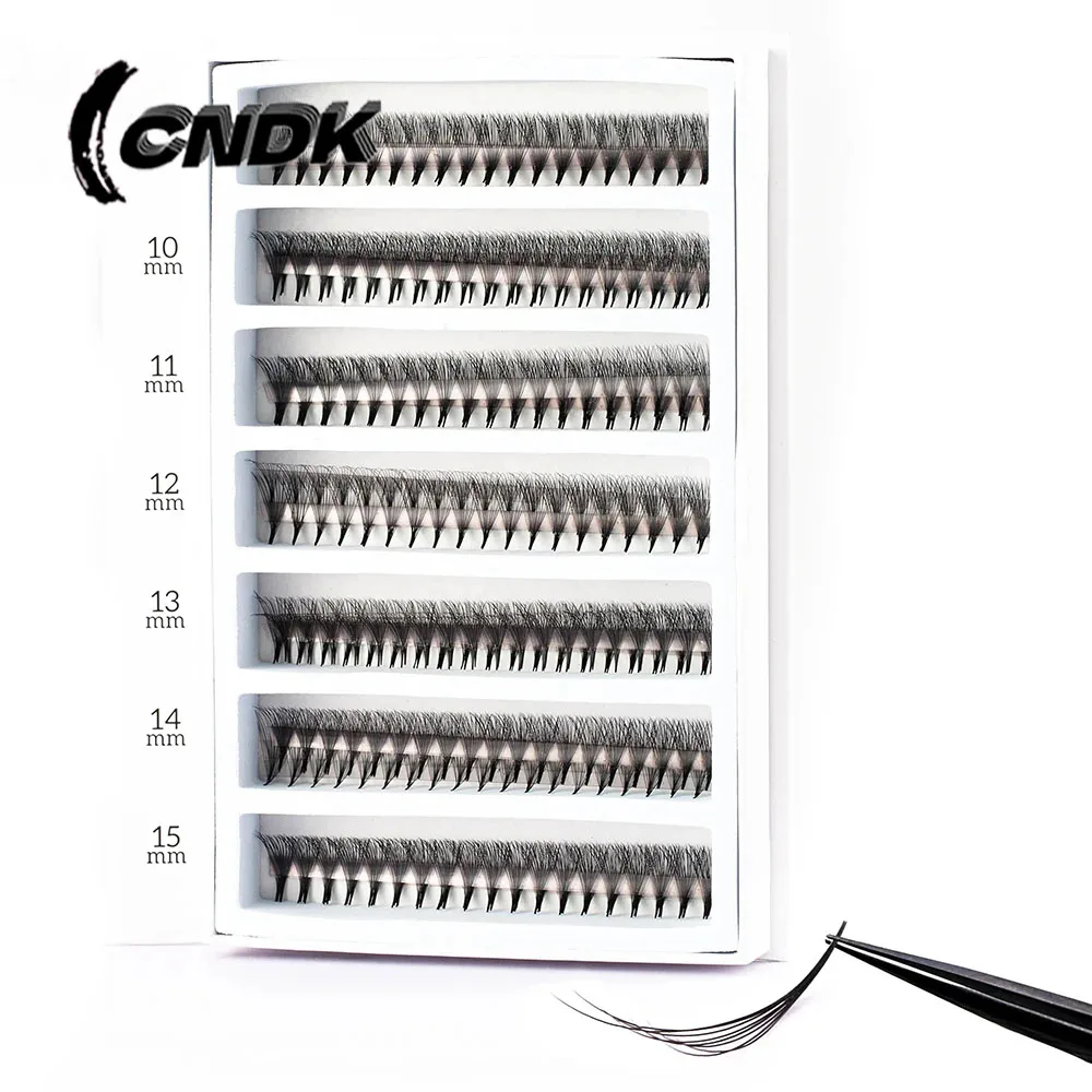 Фото 1600 Вентиляторов 0,05 ручной работы 8-30D Rapid Mega Storage Lash Tray Готовая заостренная база Promade Volume Fans Sharp Pointy Stem Свободный вентилятор №4