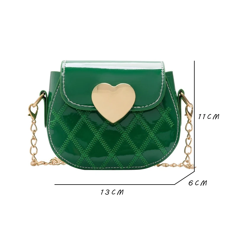 Cute Little Girls Mini Shoulder Bag for Kids Fashion Coin Purse Small Handbags Lovely Patent Leather Children's Side Bags
