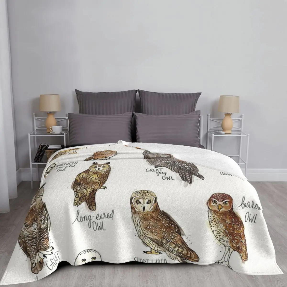 

Owl Blanket Gifts for Women Kids Girls Mom Home Bedroom Living Room Colorful Owls Decor Soft Cozy Lightweight Throw Blankets