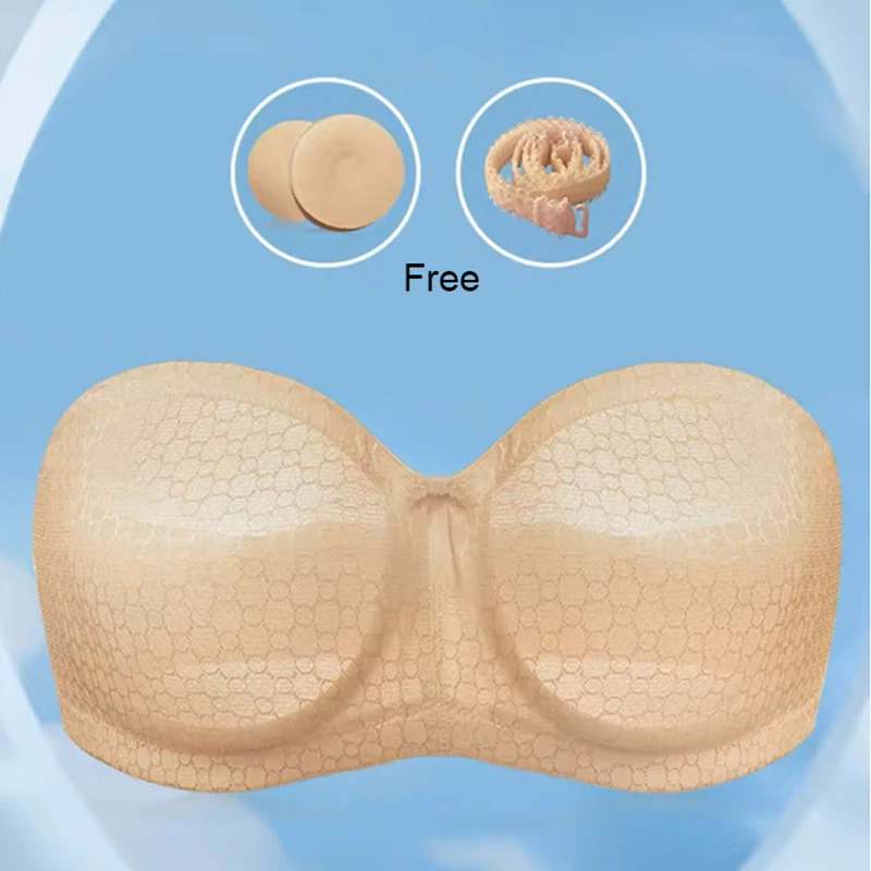 

Multi-way Strapless Bra for Women Ultra-thin Non Padded Underwire Female Full Coverage Bralette Lingerie 34 36 38 40 B C D E F