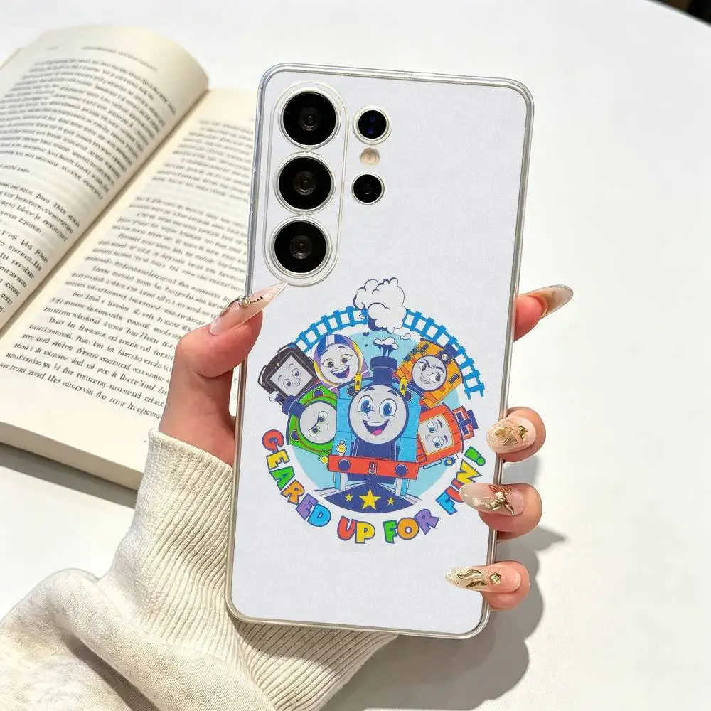 Прозрачный мягкий силиконовый чехол T-Thomas and Friends для Samsung S25, S24, S21, S22, S23, S30, Ultra, S20, Plus (art.: 3920db1035dac) - 3920db1035dac