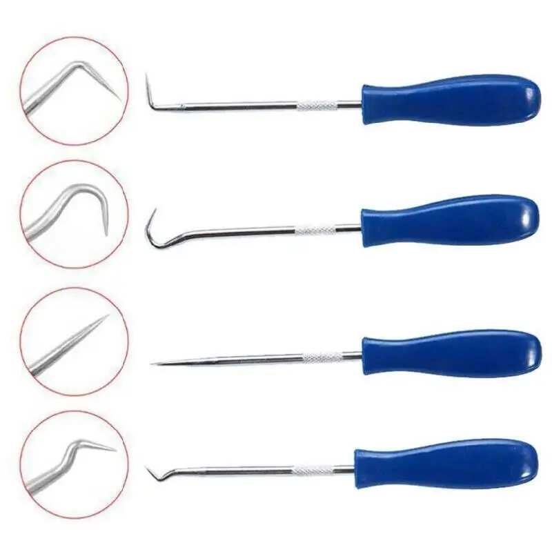 

Mayitr Car Pick Hook Set O Ring Oil Seal Gasket Puller Remover Craft Hand Tool Universal Blue & Silver Car Remover Tool