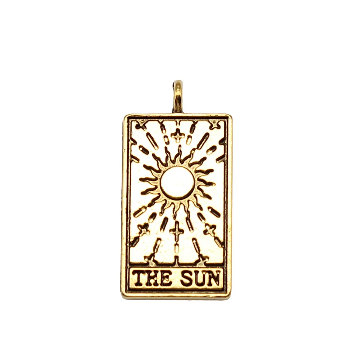 

10pcs Tarot FORTUNE Charms 26x13mm Antique Gold Color Jewelry Making Supplies Earrings Materials
