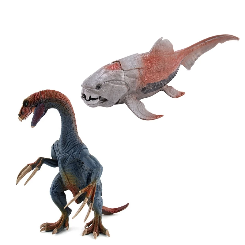 

2 Pcs Jurassic Tyrannosaurus Pterosaur Carnotaurus Dinosaurs Models Figures Toys-19 X 11 X 21Cm & 20 X 8.5 X 9.4Cm