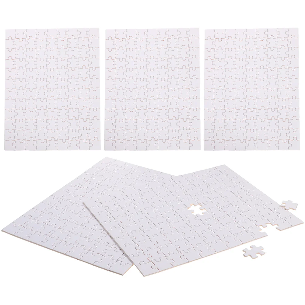 

5 Sheets Blank Puzzle Puzzles For Sublimation DIY Heat Transfer Toys Craft Board