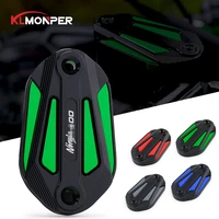 for kawasaki ninja 400 z400 motorcycle front brake fluid reservoir cap covers cnc aluminum high quality accessories with logo