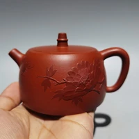 5 chinese yixing zisha pottery rich flowers kettle teapot red mud office ornaments teapot pot tea maker office ornaments