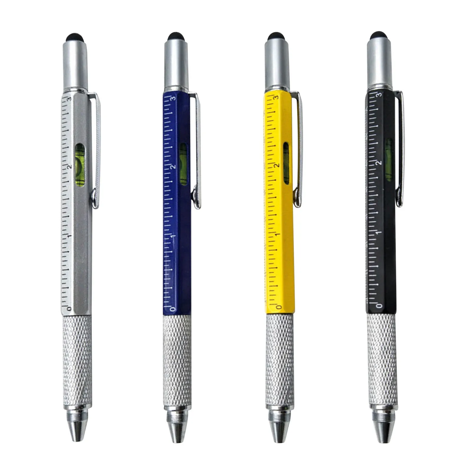 

6 In 1 Multi Tool Pen Screwdriver Precision Ruler Pen Multifunction Caliper Ballpoint Pen For Phone Touch Creativity Level Meter