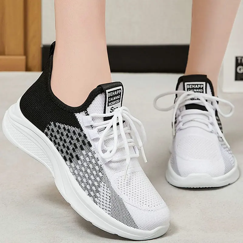 

2023 New Summer Women Shoes Fashion Breathable Mesh Casual Walking Running Sports Women's Vulcanize Shoes Deportivas Hombre