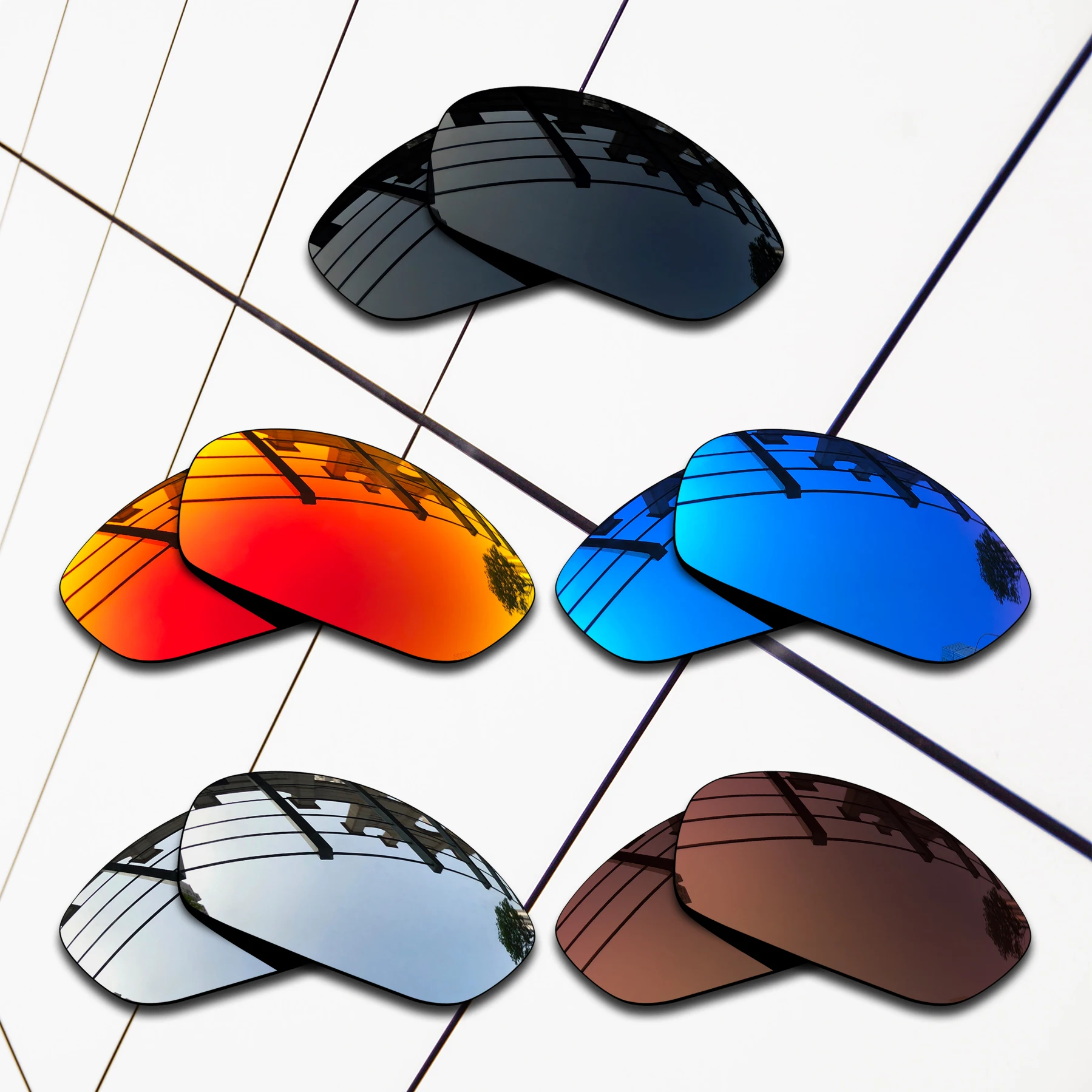 Фото Сменные поляризационные линзы ELuxonsight для солнцезащитных очков Oakley Twenty XX 2012 OO9157 55 мм - разные цвета №1