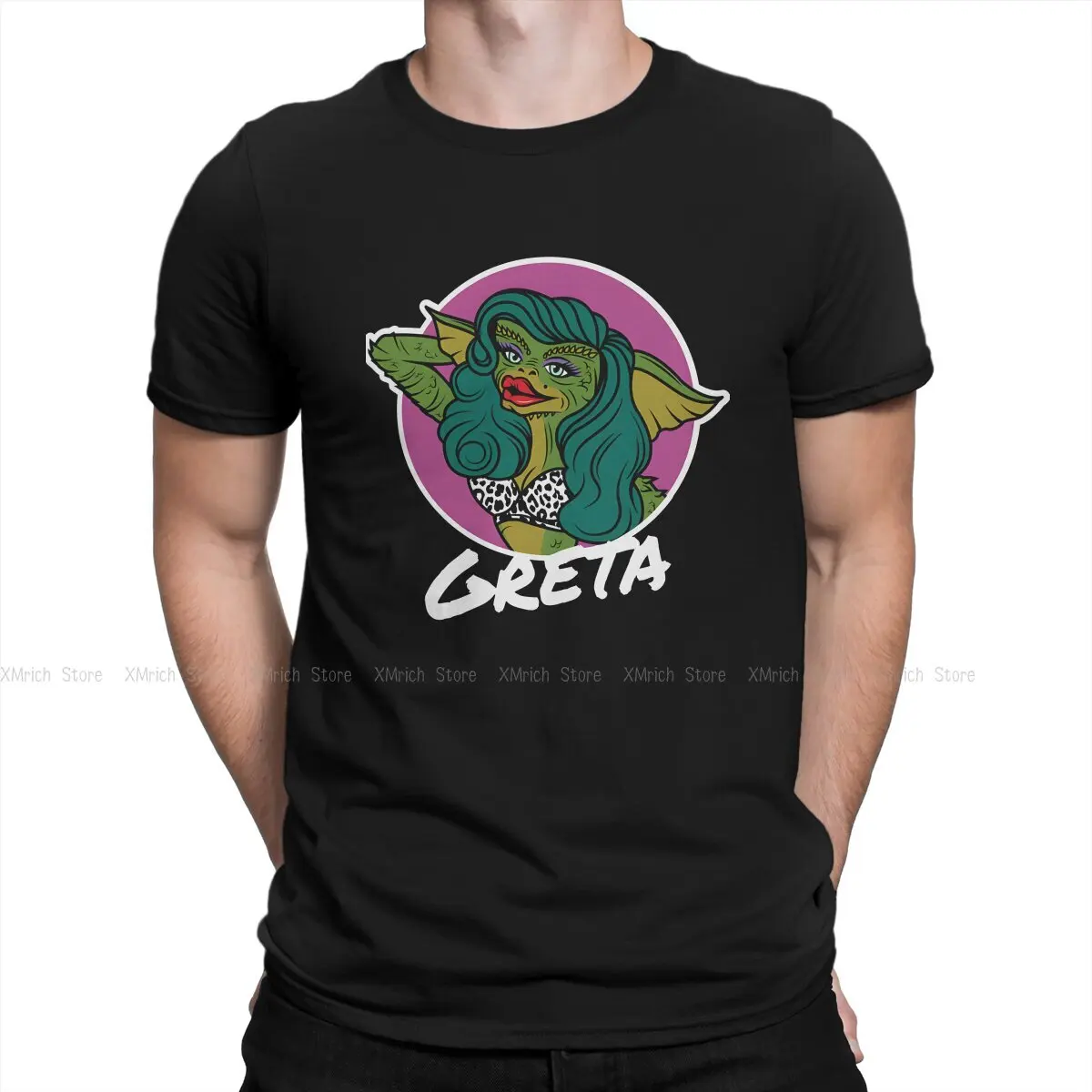 Забавные футболки Greta Gremlin для мужчин хлопковые с круглым вырезом коротким