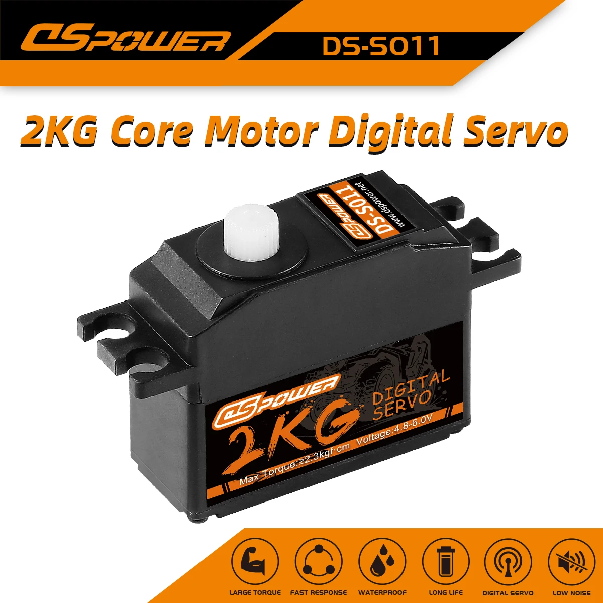 

DSpower 2KG Core Motor Servo Digital Servos Waterproof for 144001 12428 124018 mn99s mn86 1/12 RC Car Helicopter Plane Boat