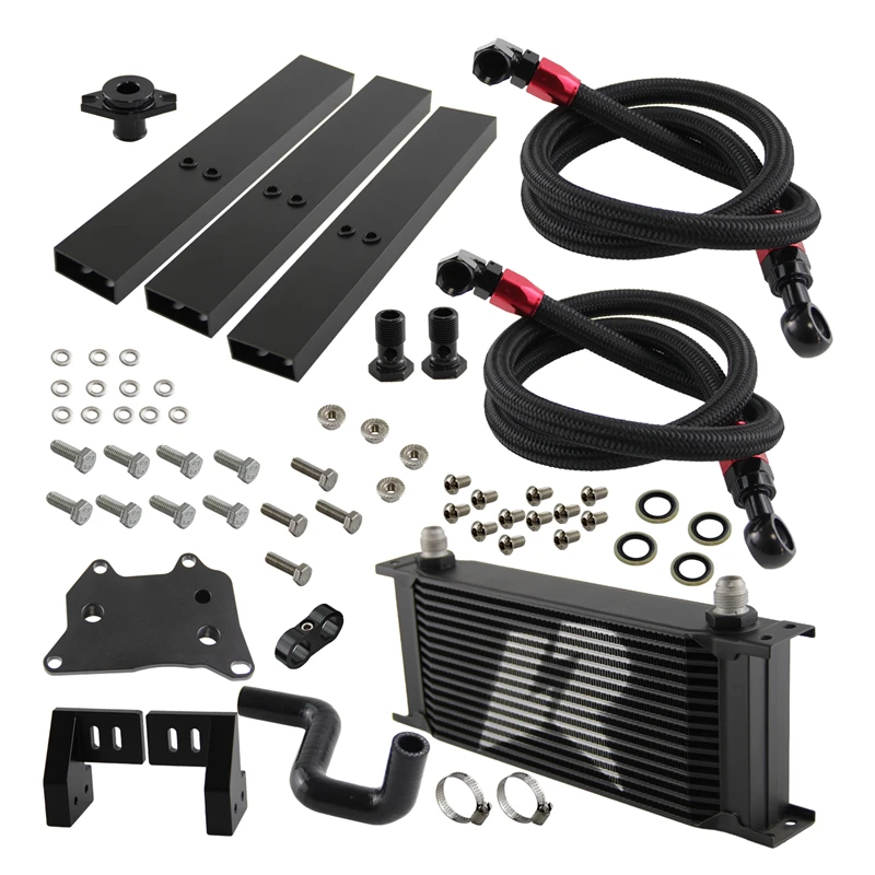 

16 Row AN8 Oil Cooler Kit For VW Golf MK7 GTI Audi A3 S3 8V Skoda 2.0 EA888 GEN3