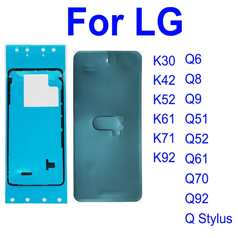 

Наклейка на заднюю крышку аккумулятора для LG Q6, Q8, Q9, Q51, Q61, Q70, Q92, Q710, K30, K42, K52, K61, K71, K91, 2 шт.