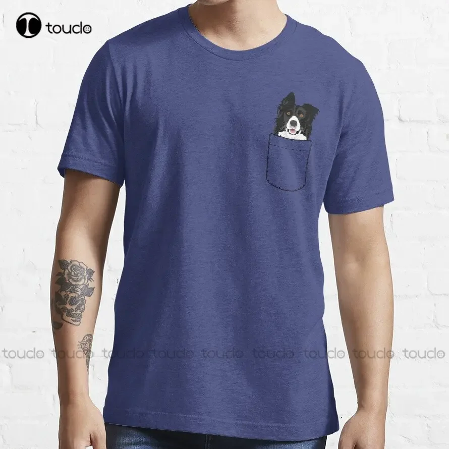 Border Collie Dog In Your Pocket Trending T-Shirt Custom Aldult Teen Unisex Digital Printing Tee Shirts Xs-5Xl