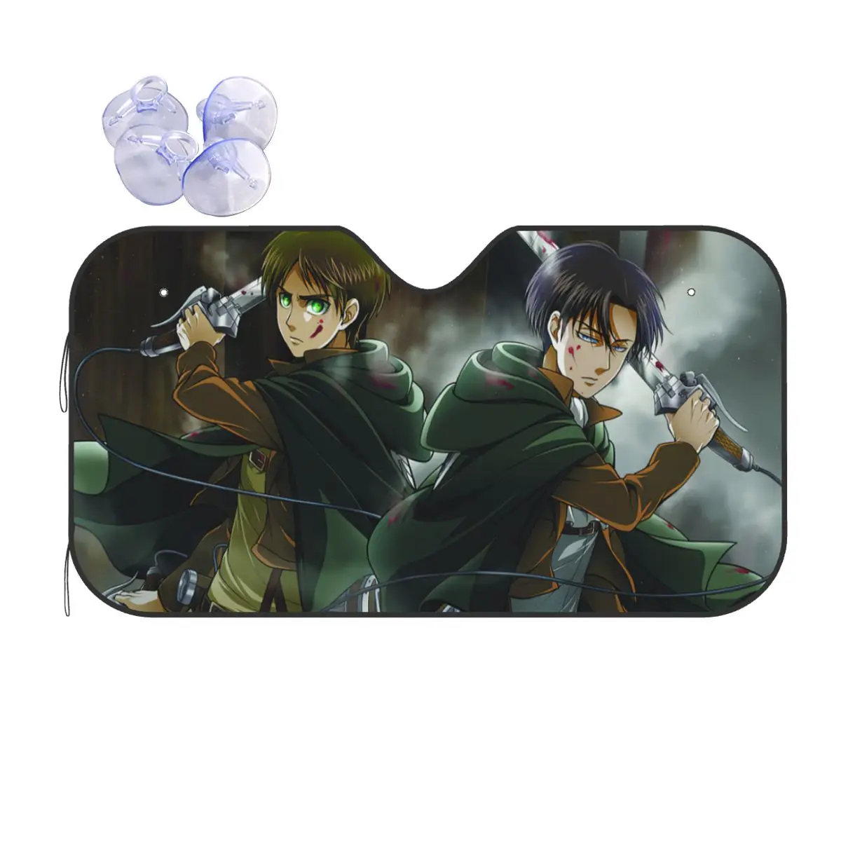 

Anime Sunshade Windscreen Attack on Titan Fold-up Car Front Window Visor 70x130cm Car Sunshade Sunscreen Curtain