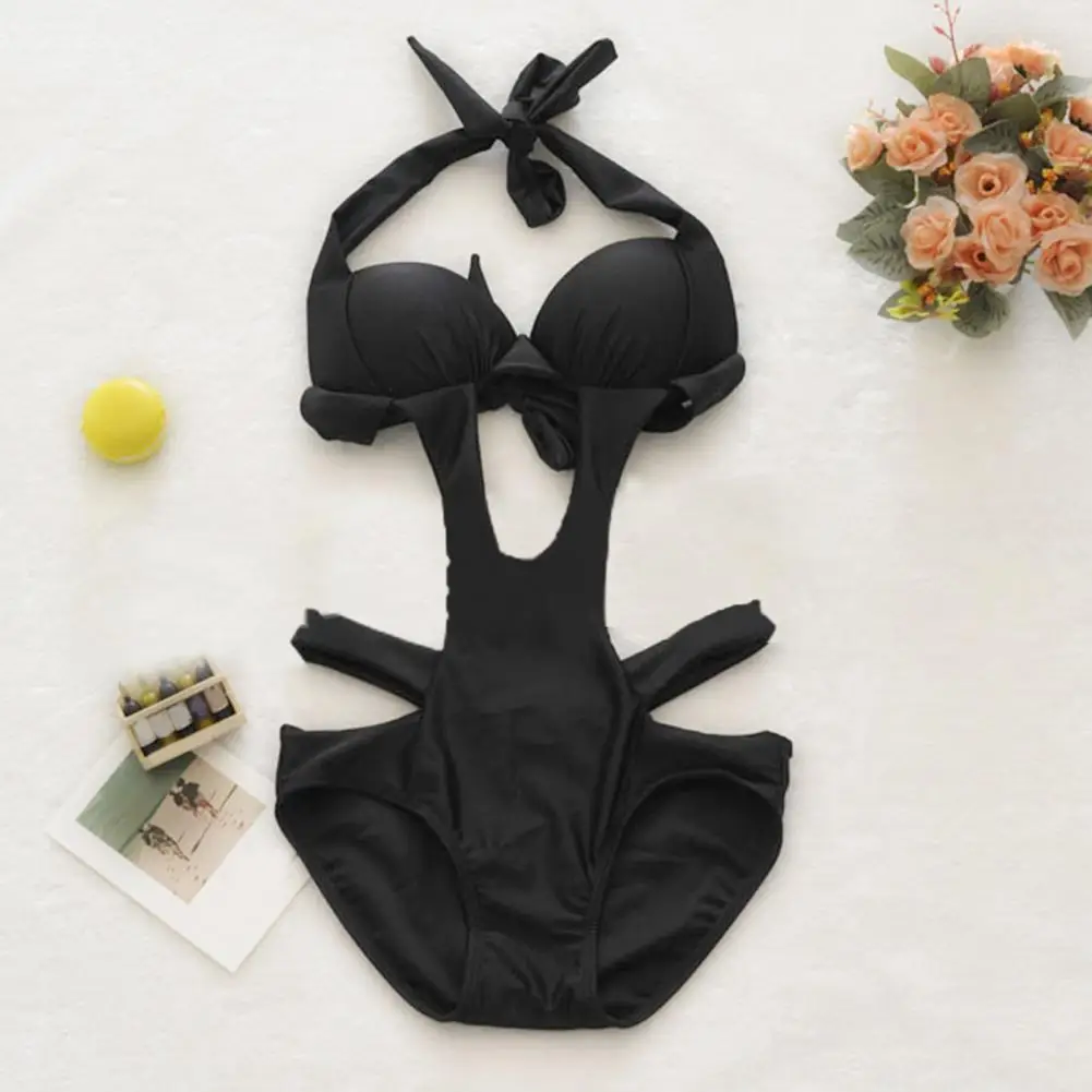 

Sexy Beach Bikini Bandage Design Western Style Bikini One Piece Slim Swimsuit
