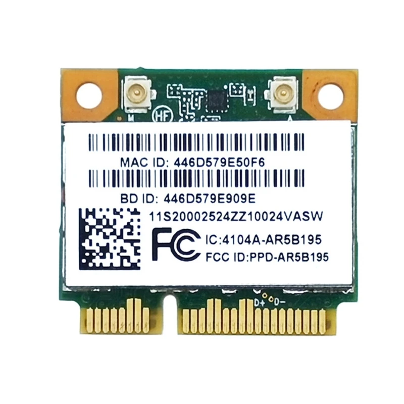 

Half Mini PCI-E WiFi Wireless Card AR5B195 AR9285 802.11B/G/N For Laptop G480 G580 G780 Y480 Y580 Y570 G475 V560 N58E