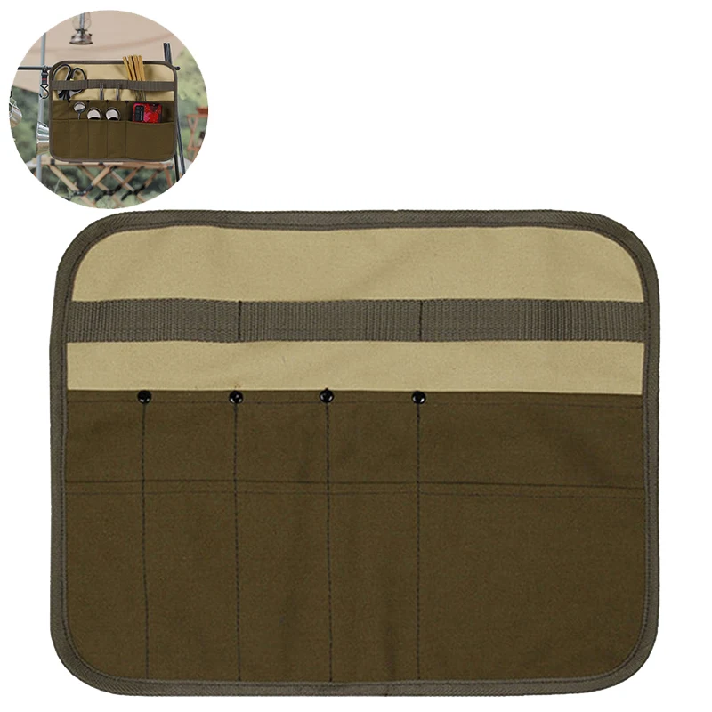 

Camping Travel Tableware Storage Bag Foldable Portable Cutlery Organizer Durable Hanging Outdoor Travel Camping Carrying Bags