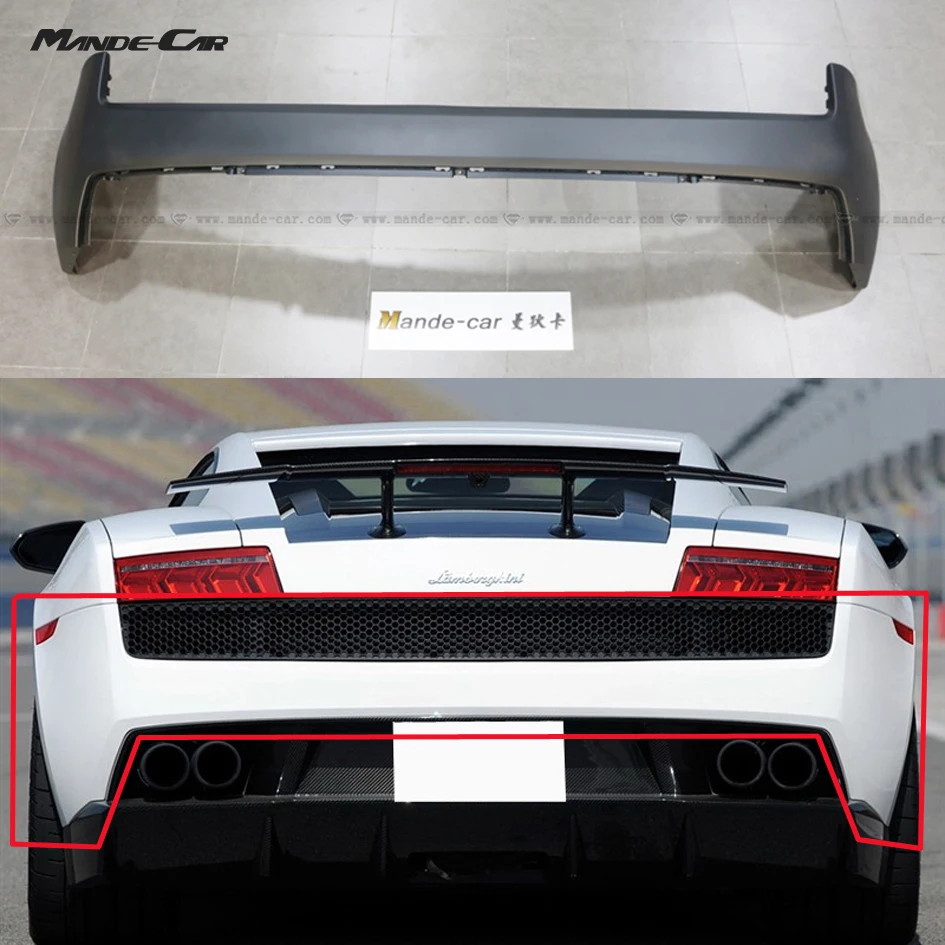 Стекловолокно заднего бампера MDK для Lambo Gallardo LP550 LP560 LP570 2003-2014 OEM дизайн детали