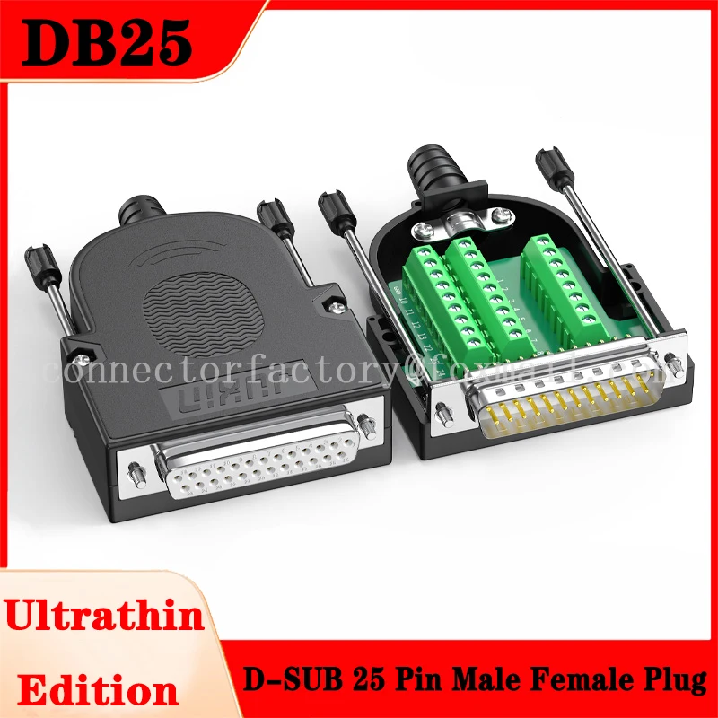 1 шт. 5 10 тонкие 25-контактные разъемы DB25