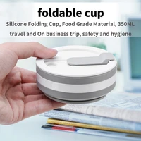 creative portable folding coffee milk cup with retractable sports home outdoor travel silicone children water mug easy to carry