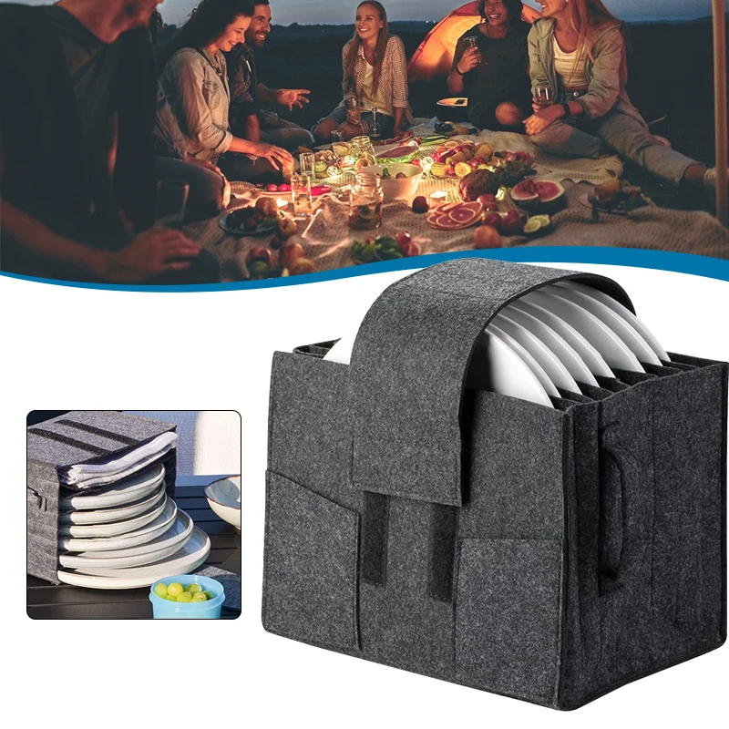 

Фетровая тарелка, сумка для хранения посуды, защитный чехол для фургона, дома на колесах, лодки, сумки для хранения