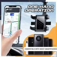 universal 360%c2%b0 rearview mirror mount phone holder for car adjustable telescopic car phone holder